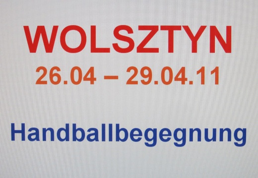 Wolsztyn - Handballbegegnung